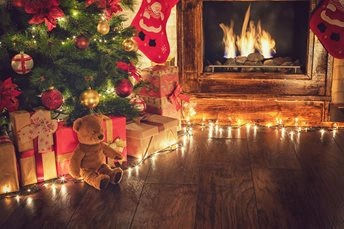 Christmas fireplace