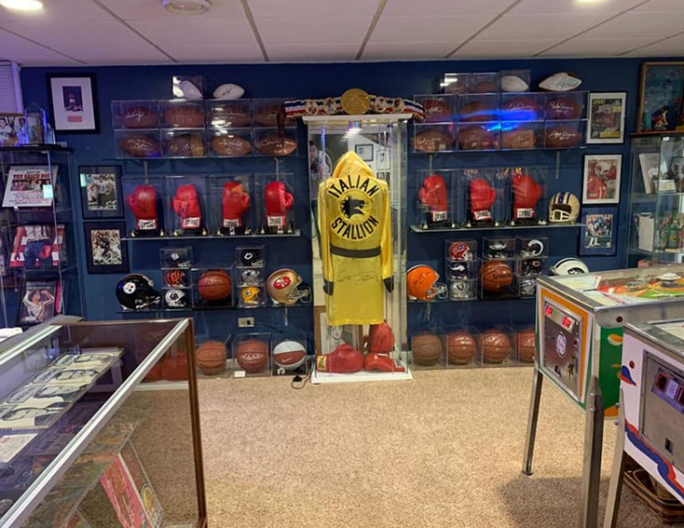 Mancave of collectibles