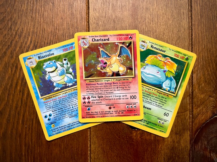 Pokémon TCG Cards, Including Zach's beloved Charizard card