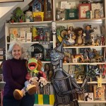 Jane Albright with Oz display